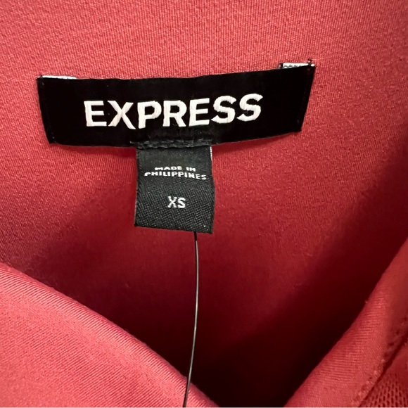 NWT EXPRESS Ruched Sweartheart Neck Mini Dress-Coral - Picture 4 of 6